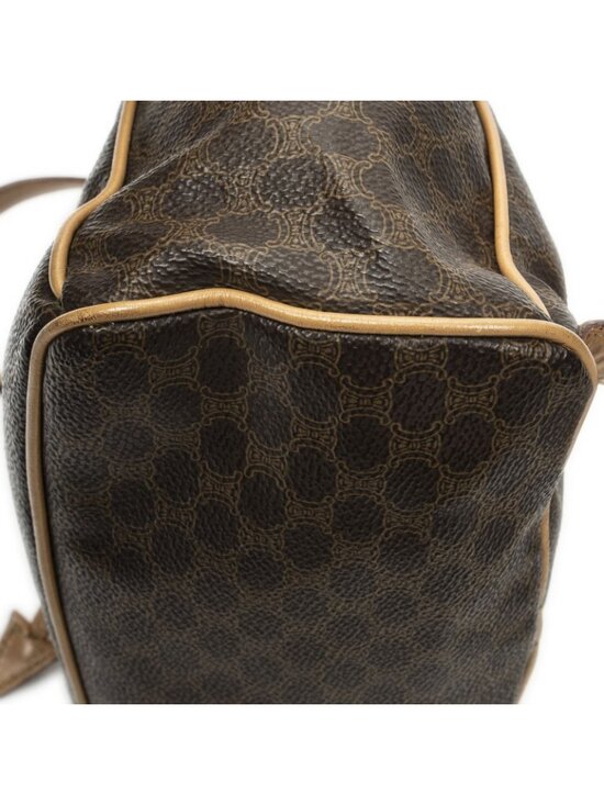 Celine Drawstring Flap Backpack Beige Brown Macadam Canvas main image 7